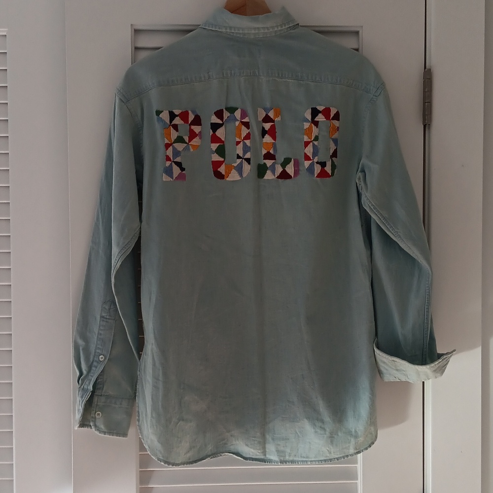 Polo by Ralph Lauren Multicolor Logo Denim Shirt